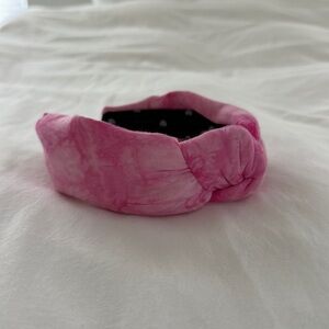 Lele Sadoughi Pink tie-dye headband